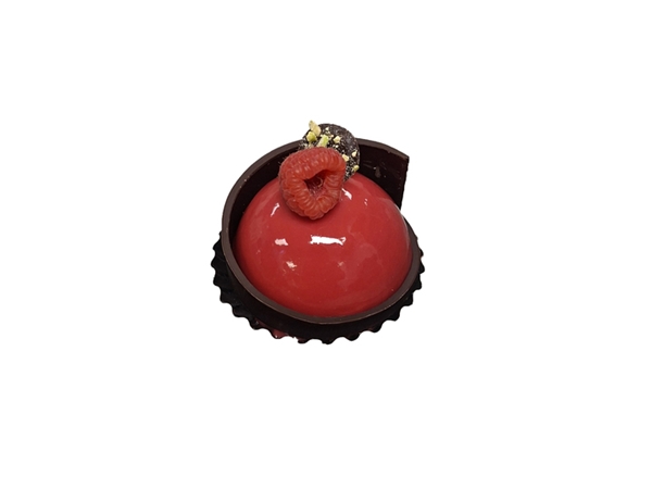 Pistache framboos gebakje